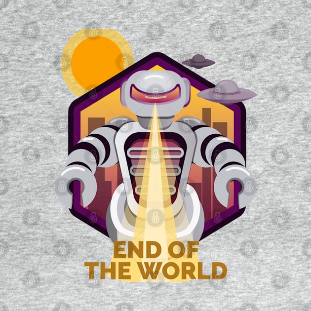 Retro Killer robot end of the world by inkonfiremx